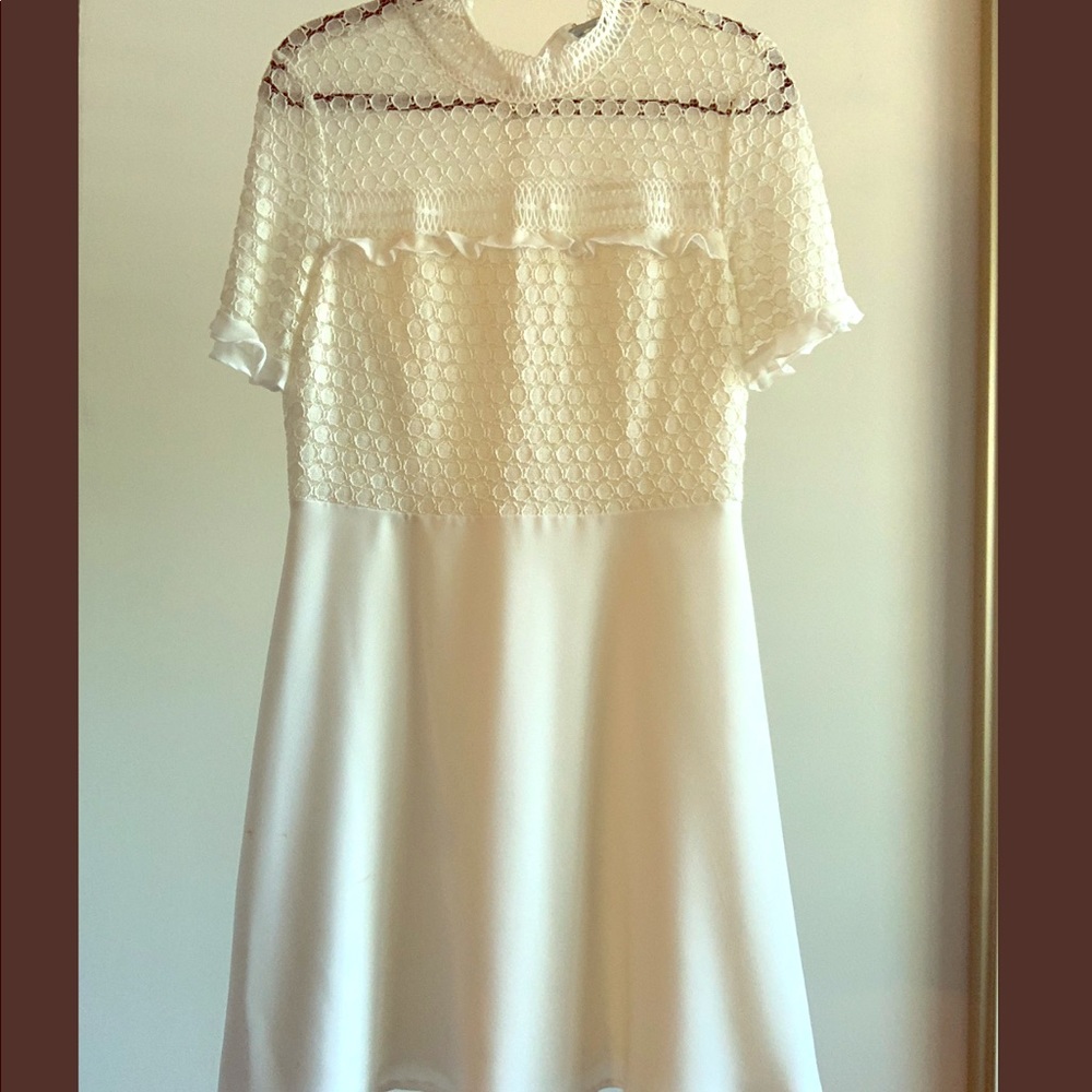 Lace Mock Neck Dress